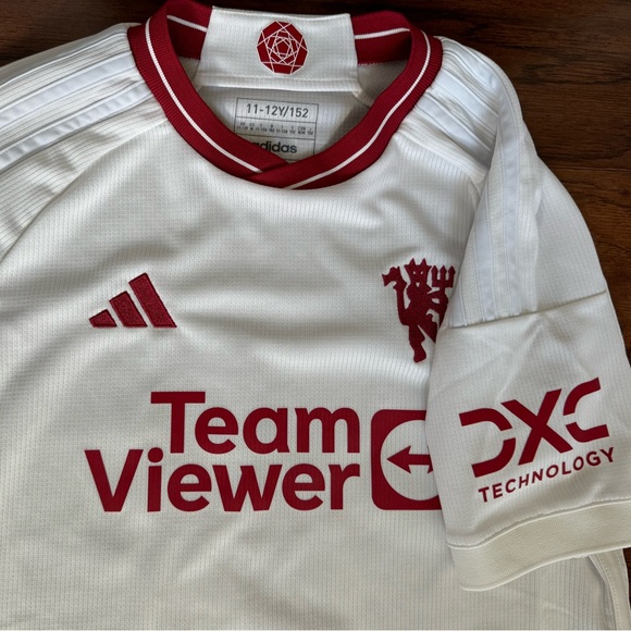 NWOT Marcus Rashford Adidas Manchester United Replica Jersey, size 11-12 Medium - Picture 6 of 13